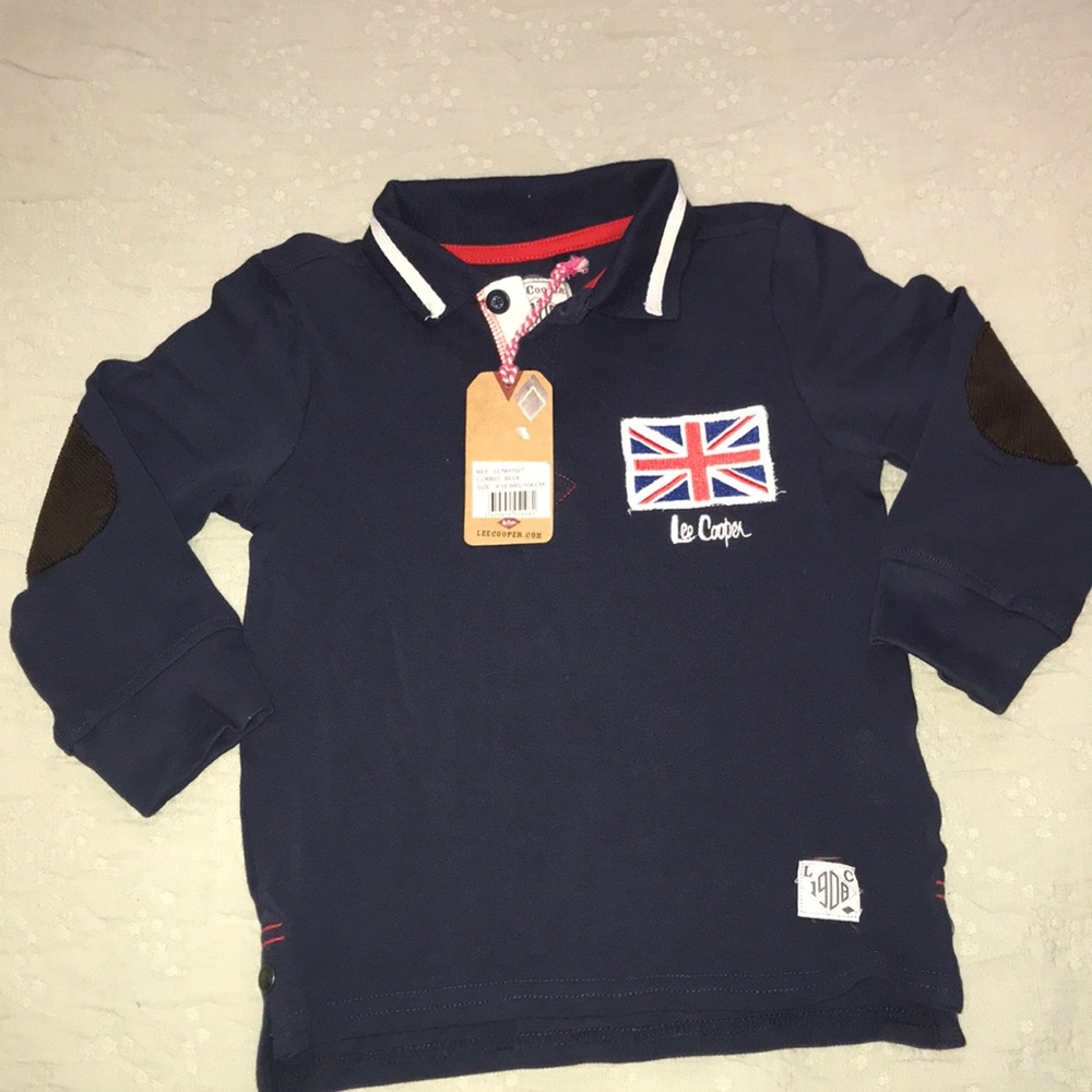 NWT Lee Cooper polo shirt long sleeve size 4